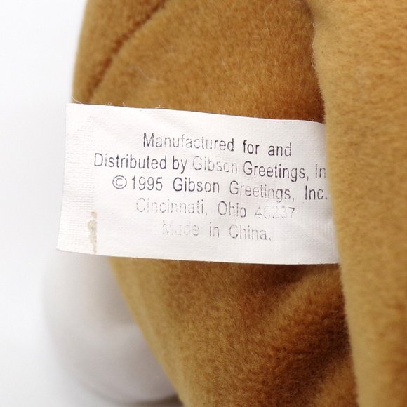 Gibson Greetings 1995 Christmas Reindeer Plush Dress Nylon Stuffed Animal Toy - Picture 6 of 7